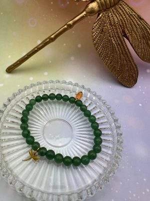 Bracelet en boules d’aventurine verte – bijou d’apaisement et de vitalité signé LiluBelle