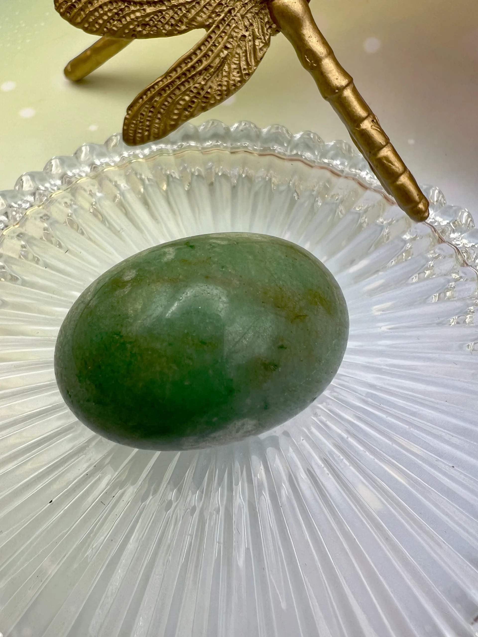 Pierre roulée en aventurine verte naturelle – pierre de calme, de renouveau et d’harmonie du cœur signée LiluBelle