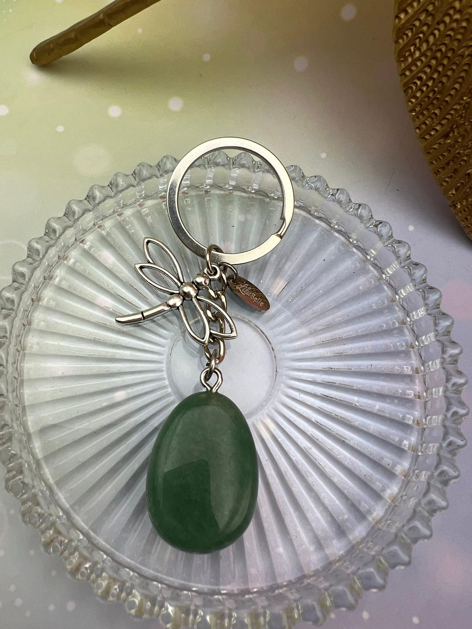 Porte-clés Aventurine verte - Pour apaiser, avancer et porter ta lumière – Image 3