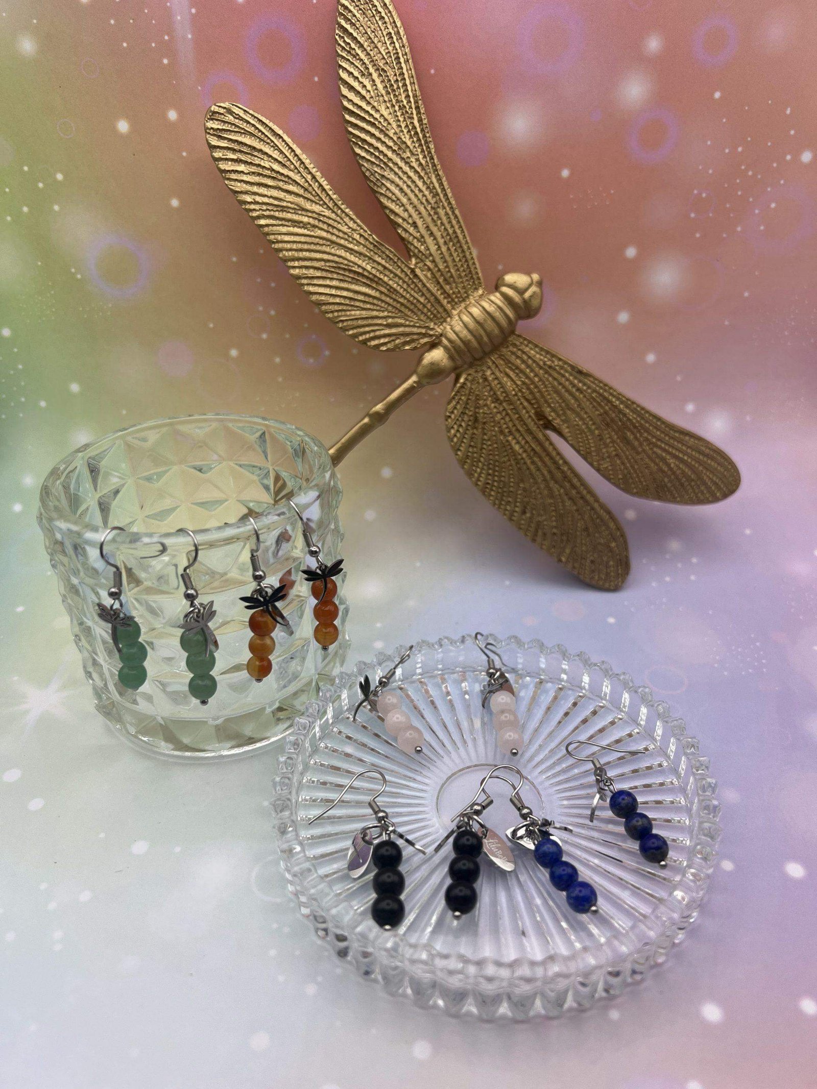 Boucles d'oreilles en pierre naturelle LiluBelle - énergie élégance et bienfaits des pierres