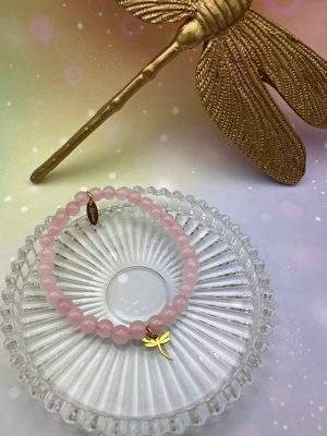 Bracelet en boules de quartz rose – bijou d’amour et de douceur signé LiluBelle