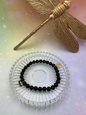 Bracelet en boules de tourmaline noire – bijou d’ancrage et de protection signé LiluBelle