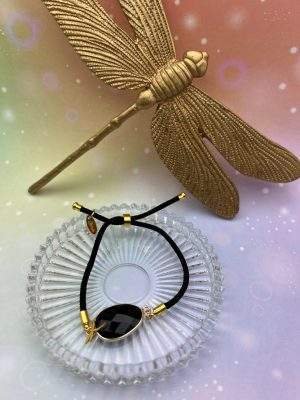 Bracelet cordon en obsidienne noire – bijou de protection et d’introspection signé LiluBelle